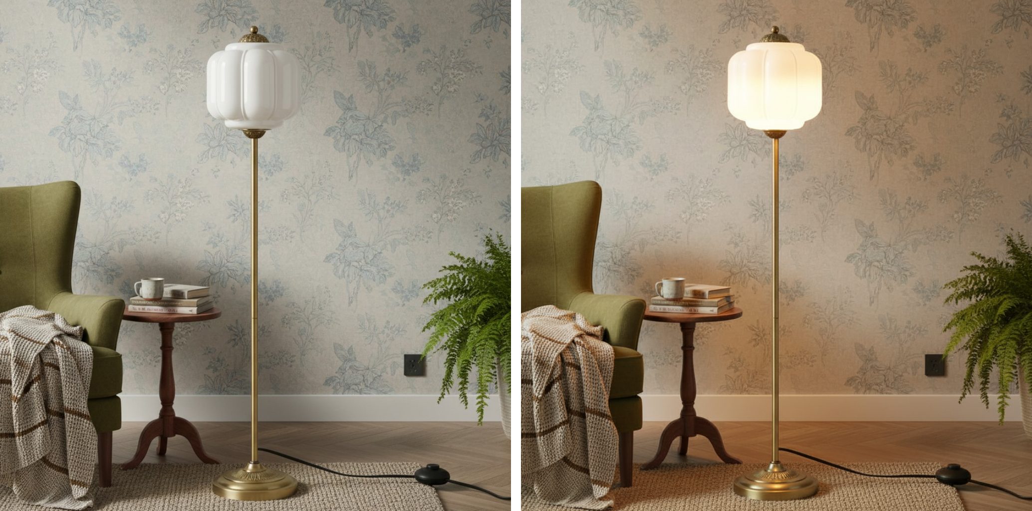 Eloise Floor Lamp turn off and on effect