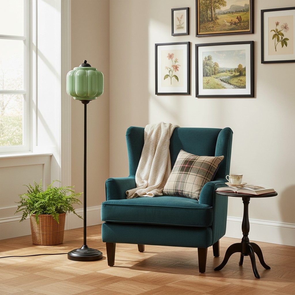 Eloise Floor Lamp in a reading corner