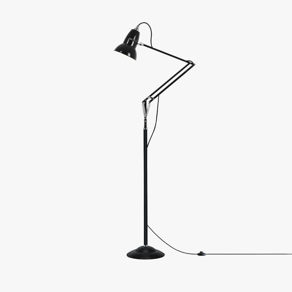 Black adjustable floor lamp