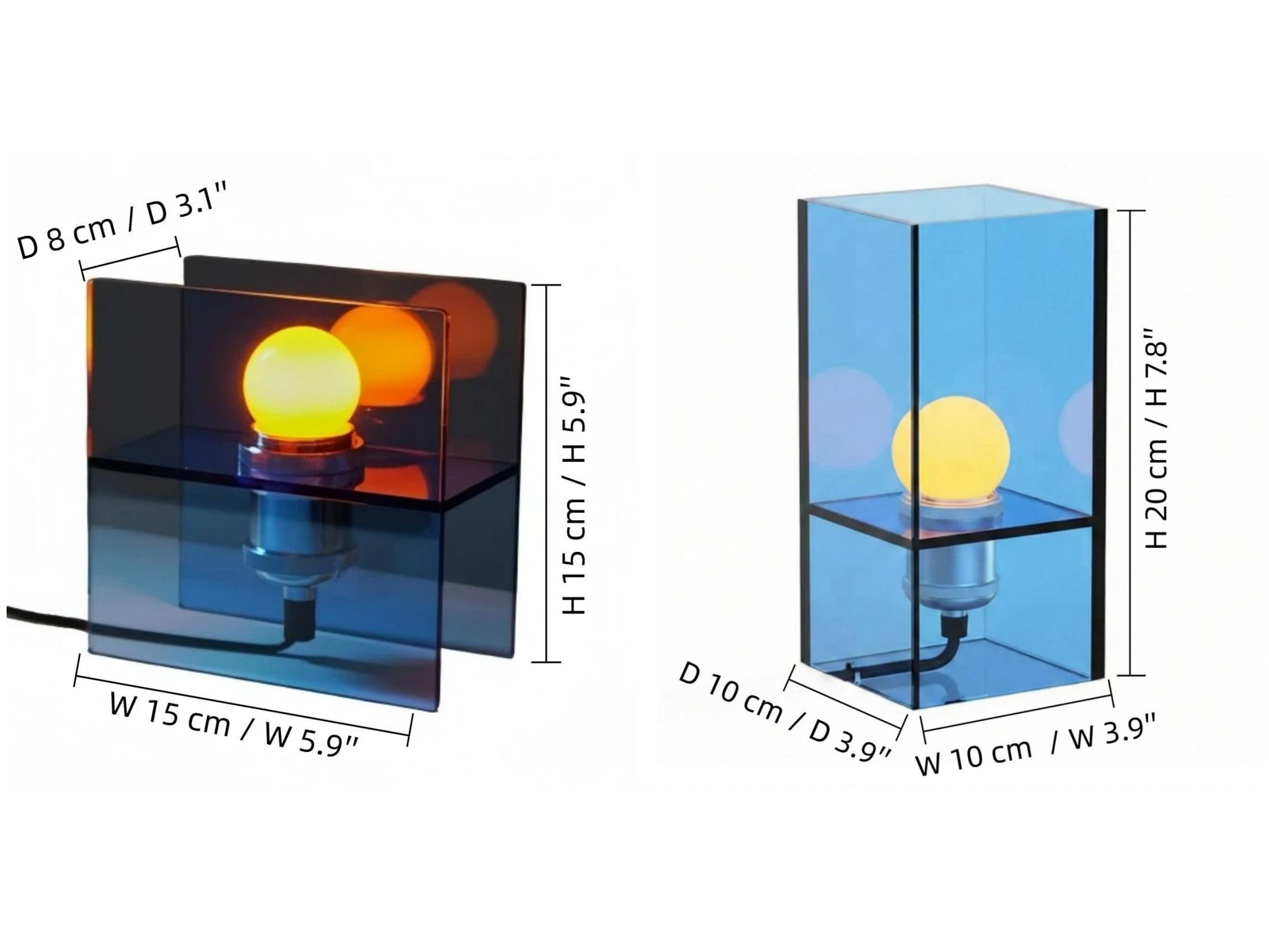 Sunset Gradient Desk Lamp dimensions