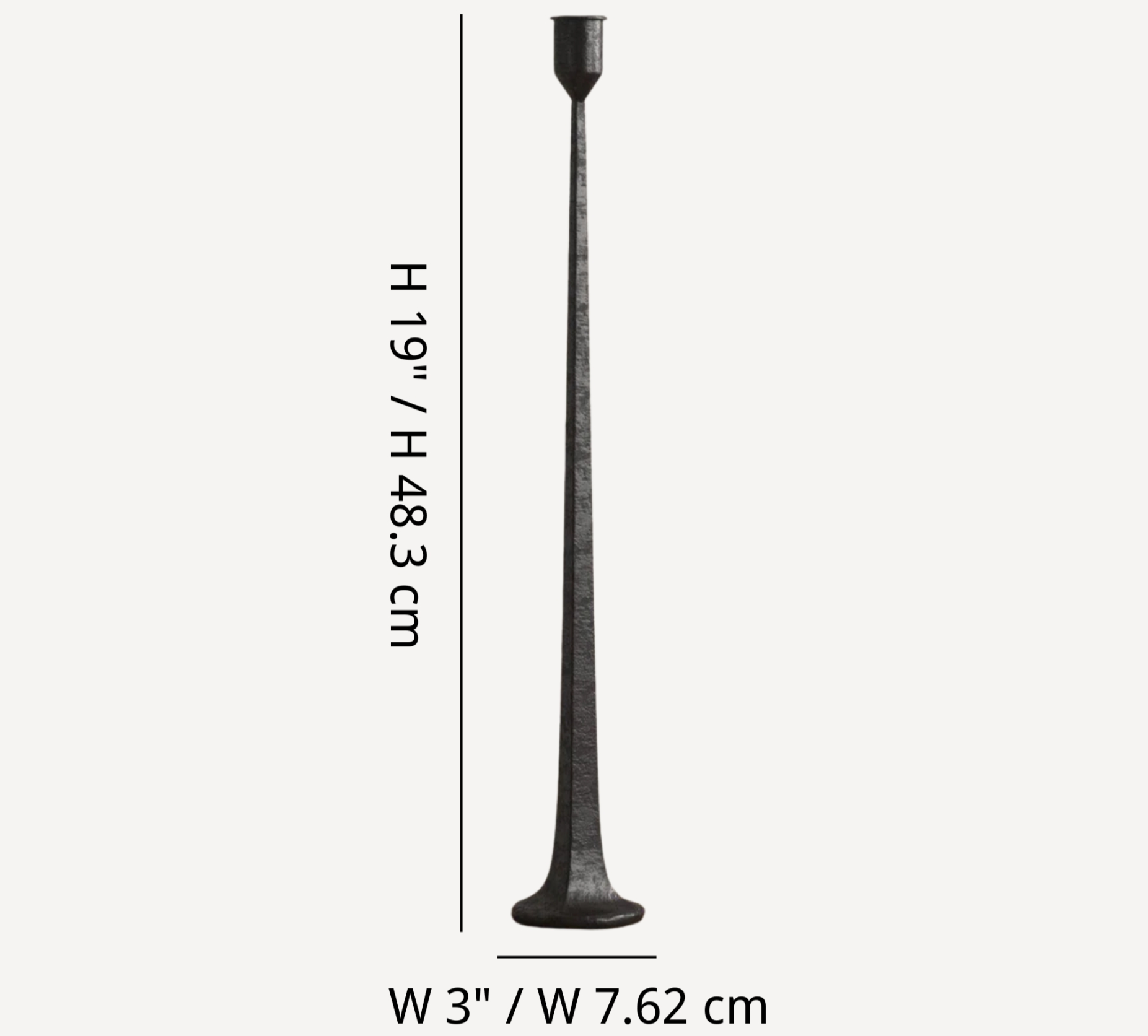 Tegna black taper candle holder dimensions