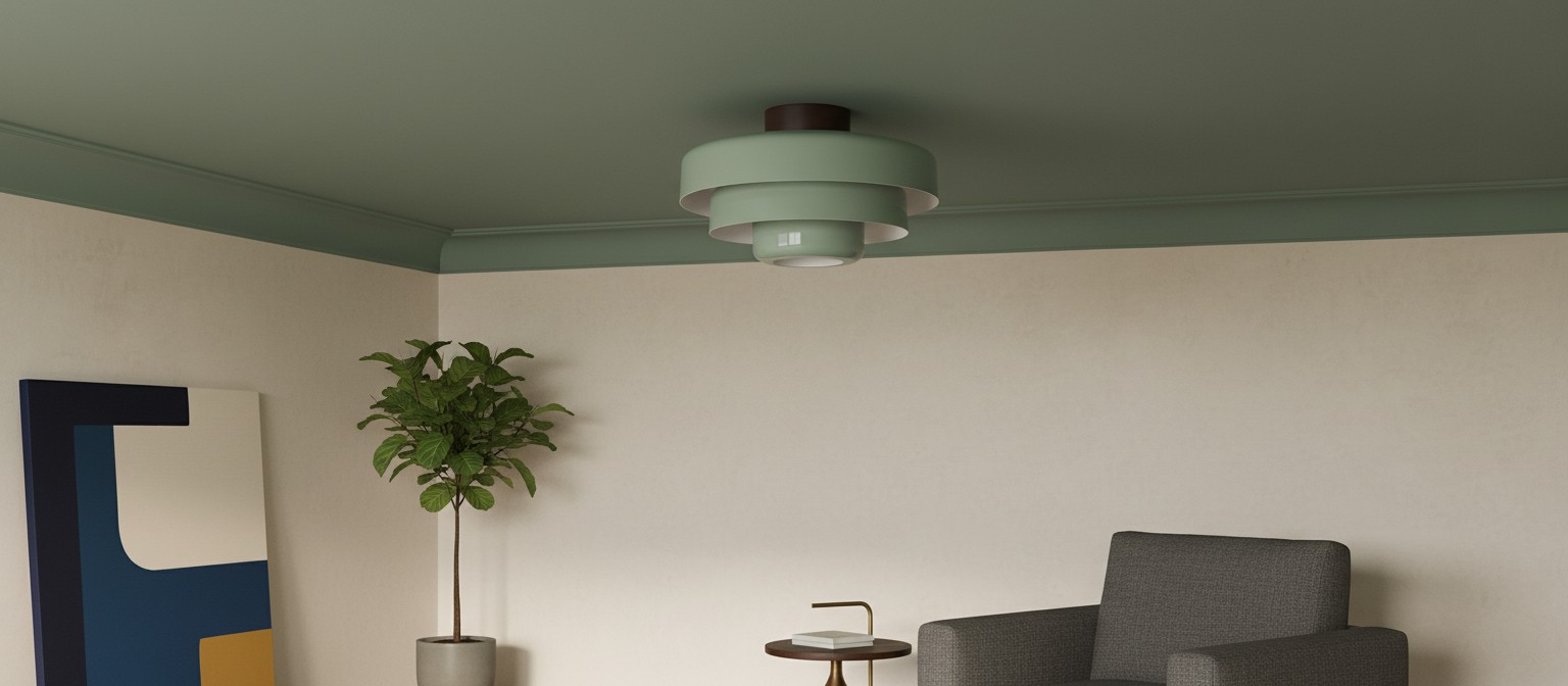 Veleora Bauhaus Three-Tier Round Lamp in a modern living room