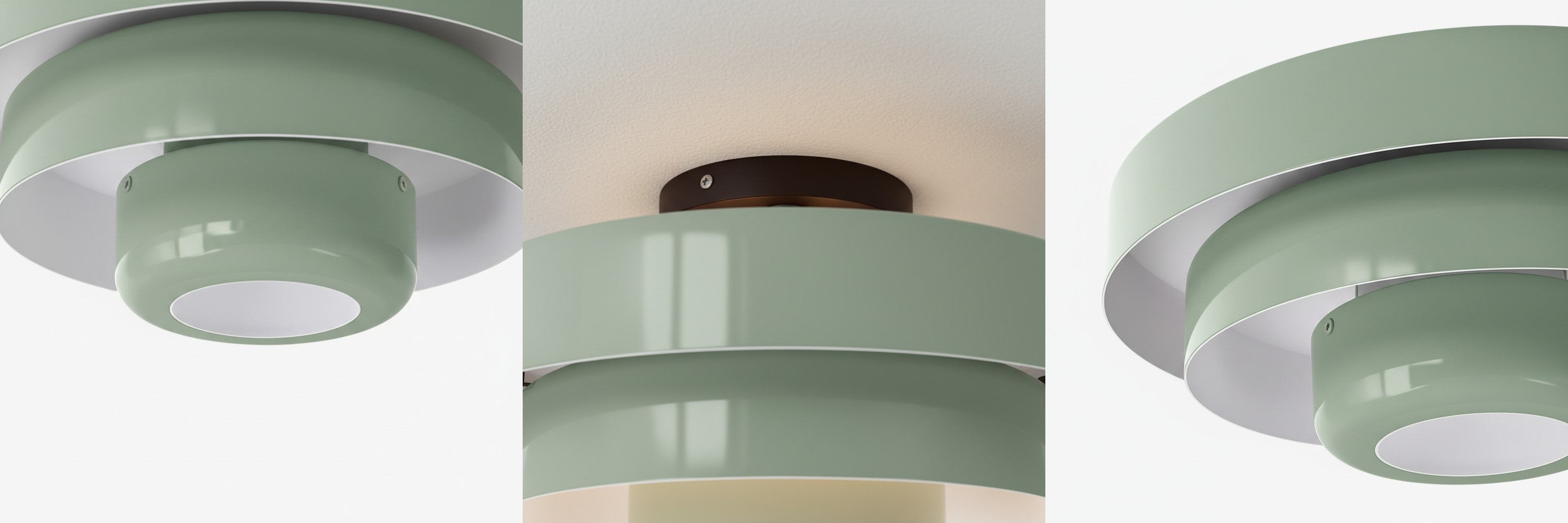 Close-up details of the Veleora Bauhaus Three-Tier Round Lamp
