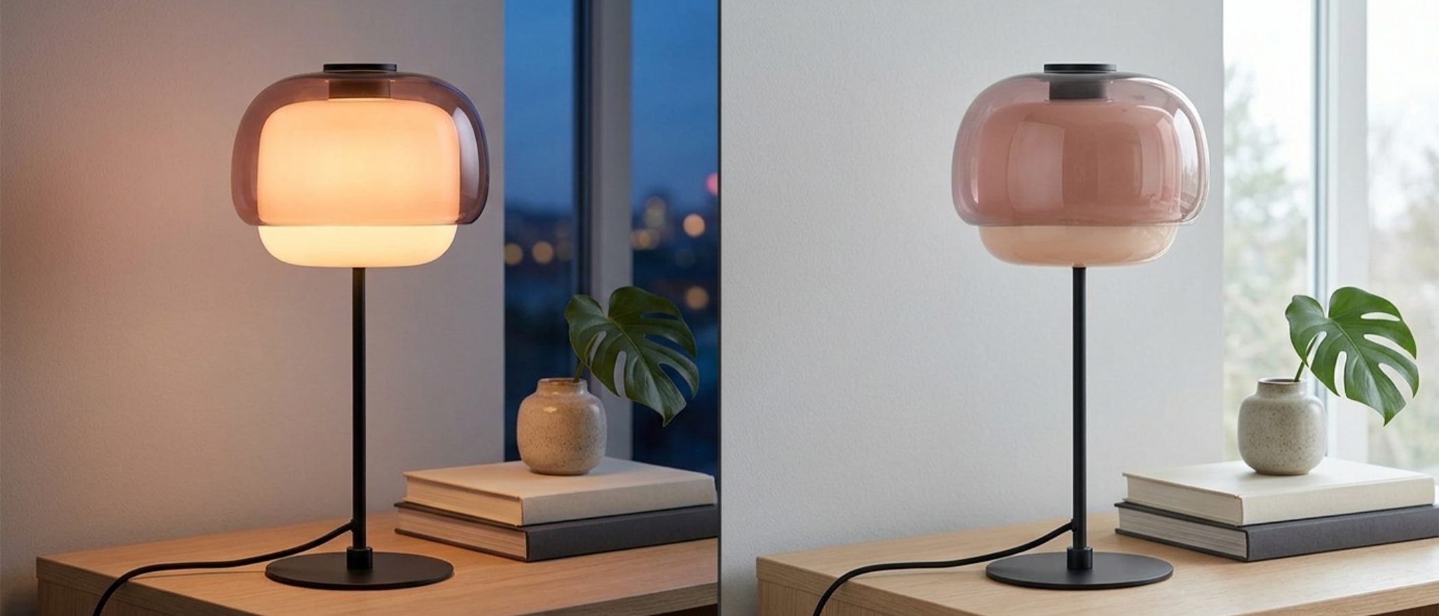 Clinco table lamp on and off visual effect