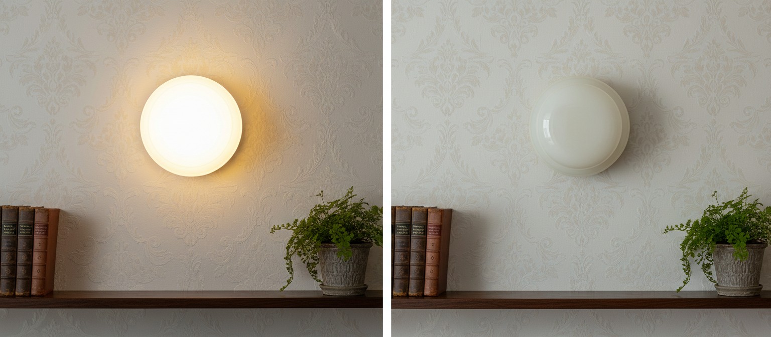 Orra wall sconce turn on and off effect