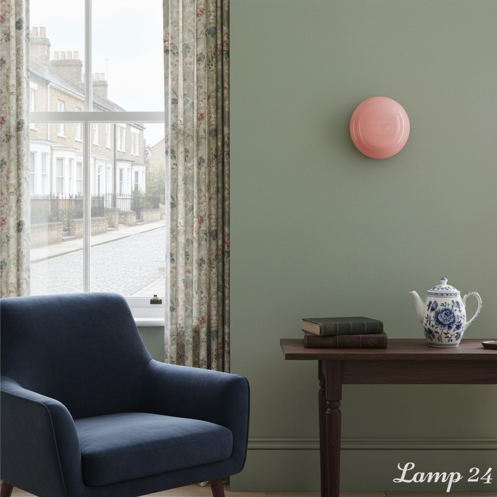 Pink Orra wall sconce window scene
