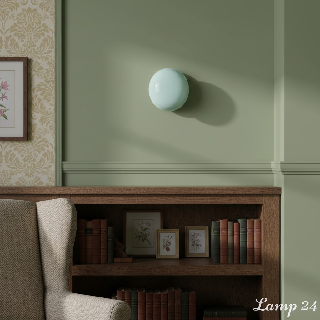 Light blue Orra wall sconce room display