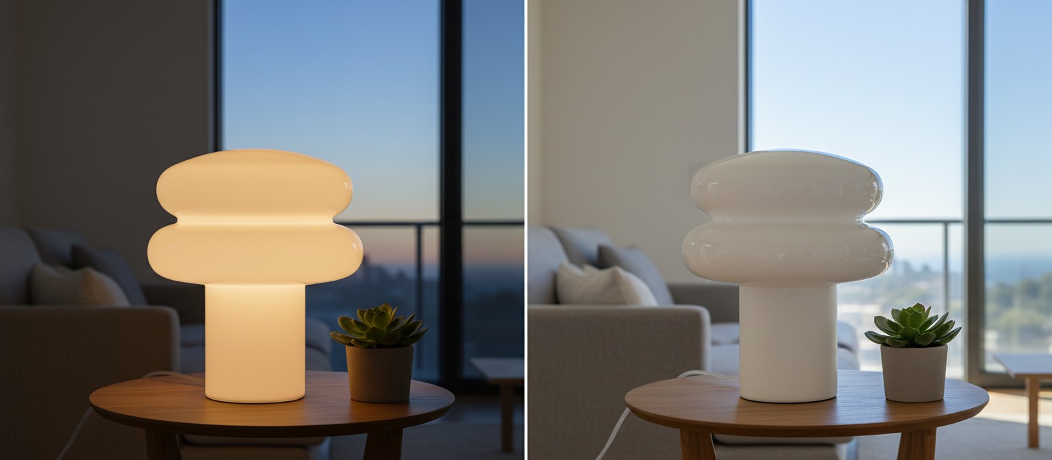 Orra lamp warm light effect comparison