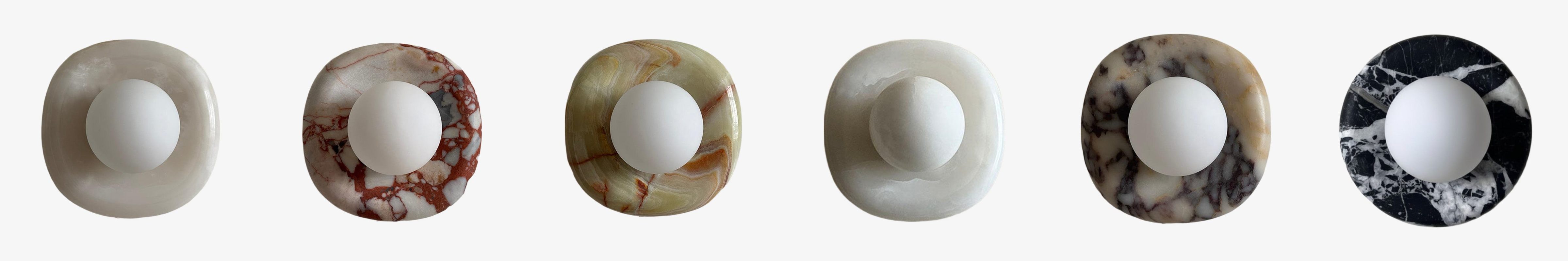Oria lamp finish and shape options
