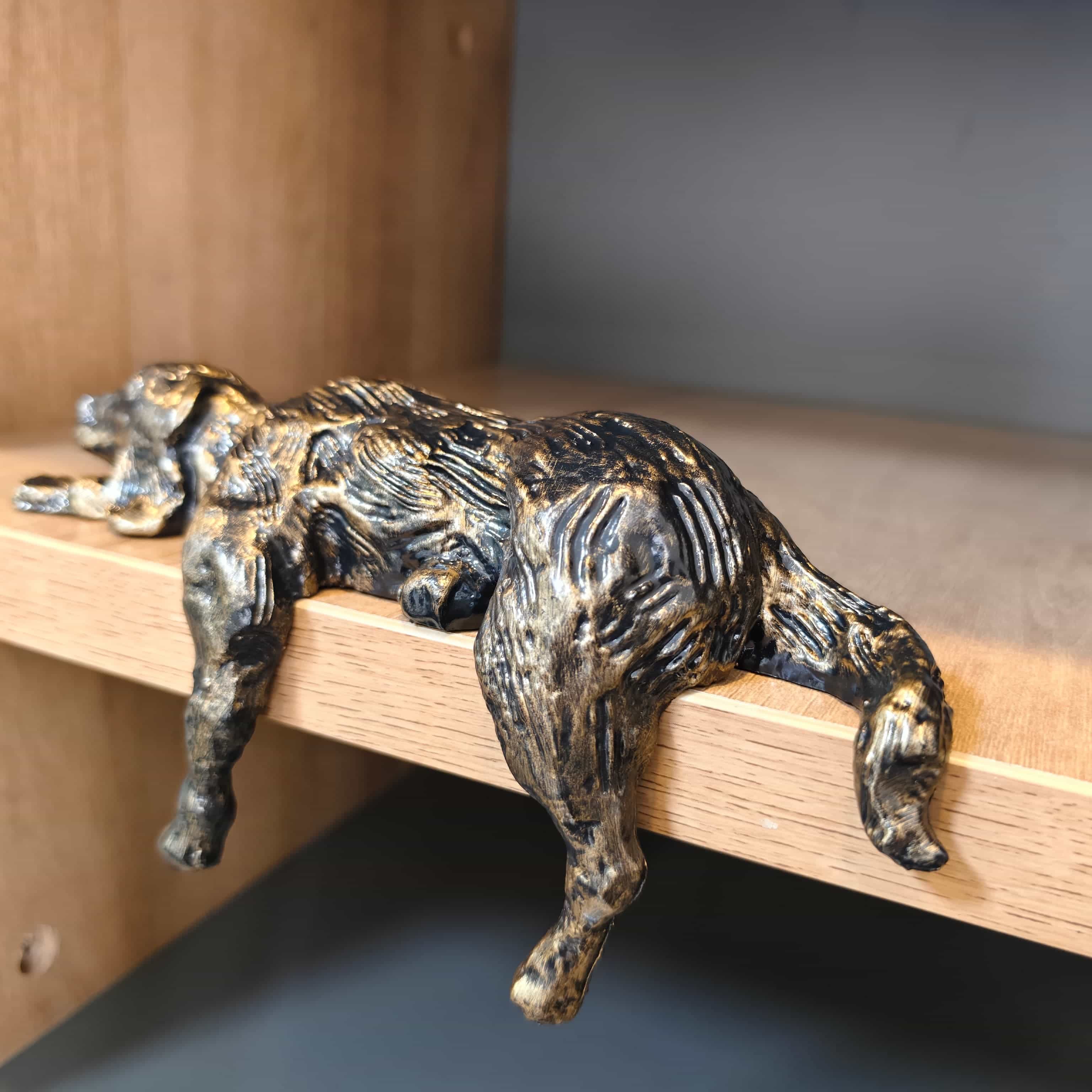 Floxo Lazy Dog Sculpture authentic moment 2