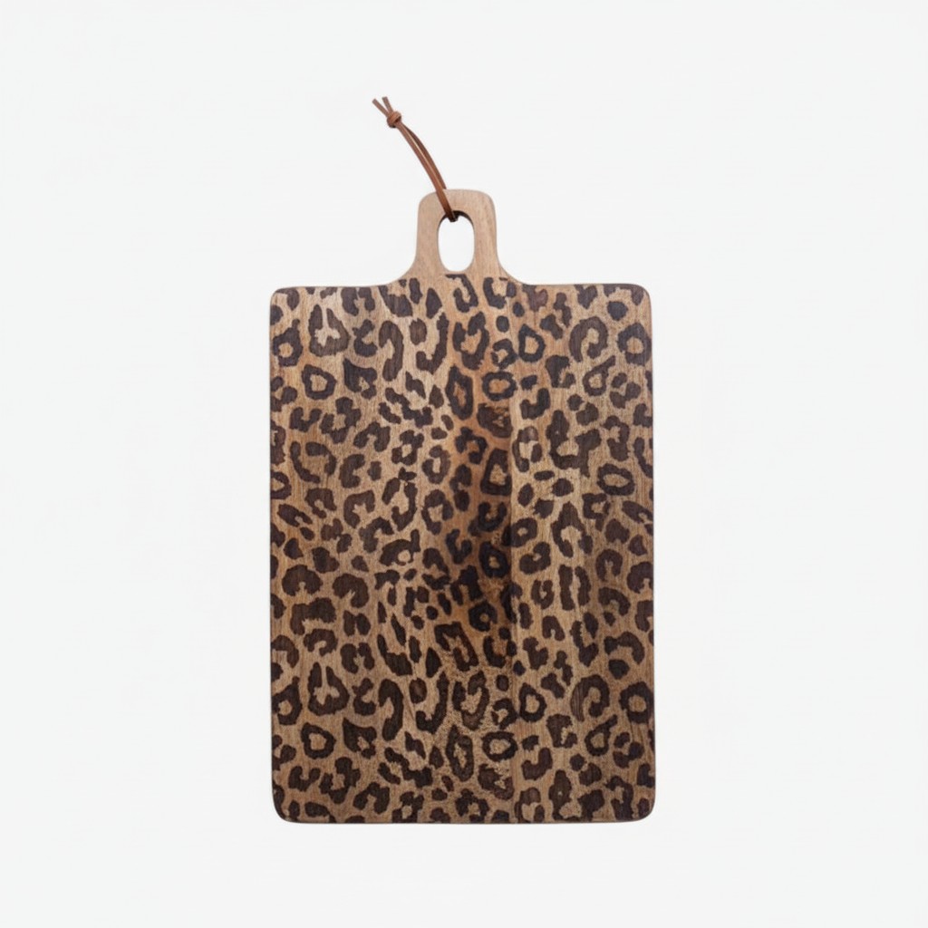 Large square leopard print board option