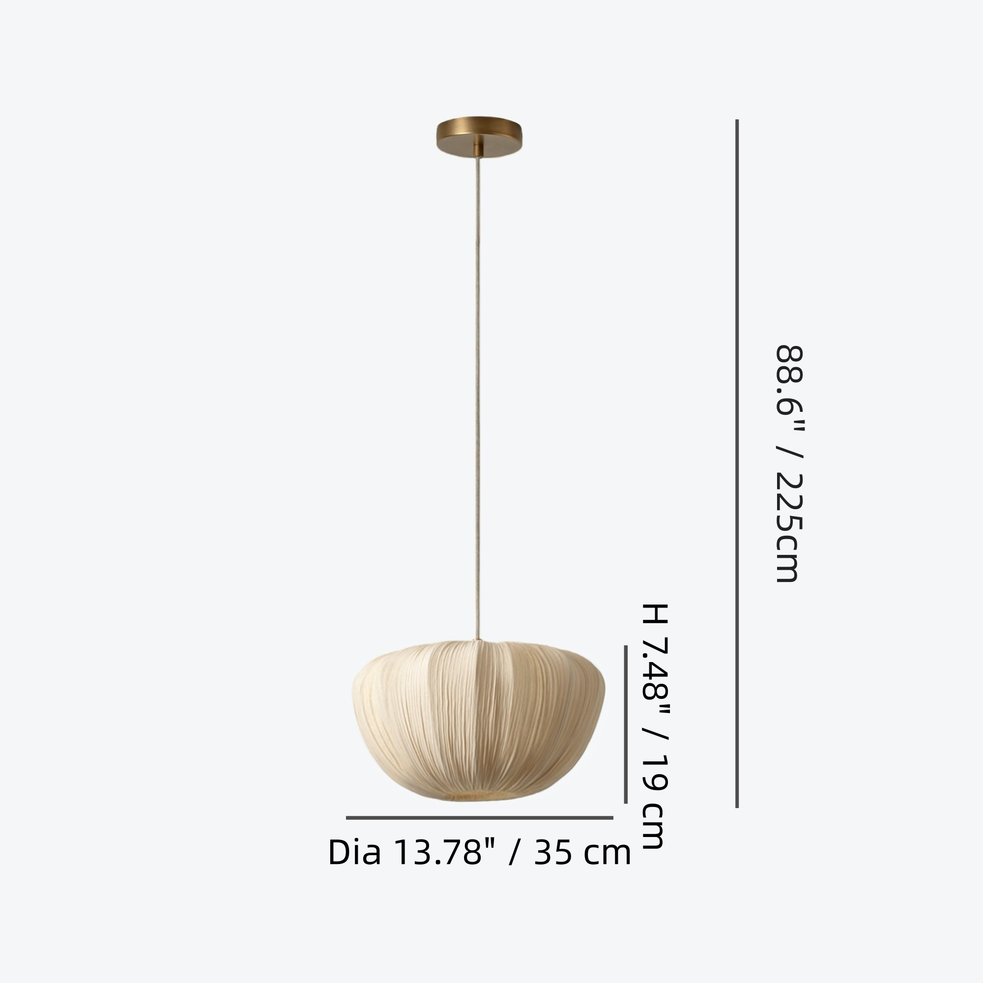 Linbron pendant product size