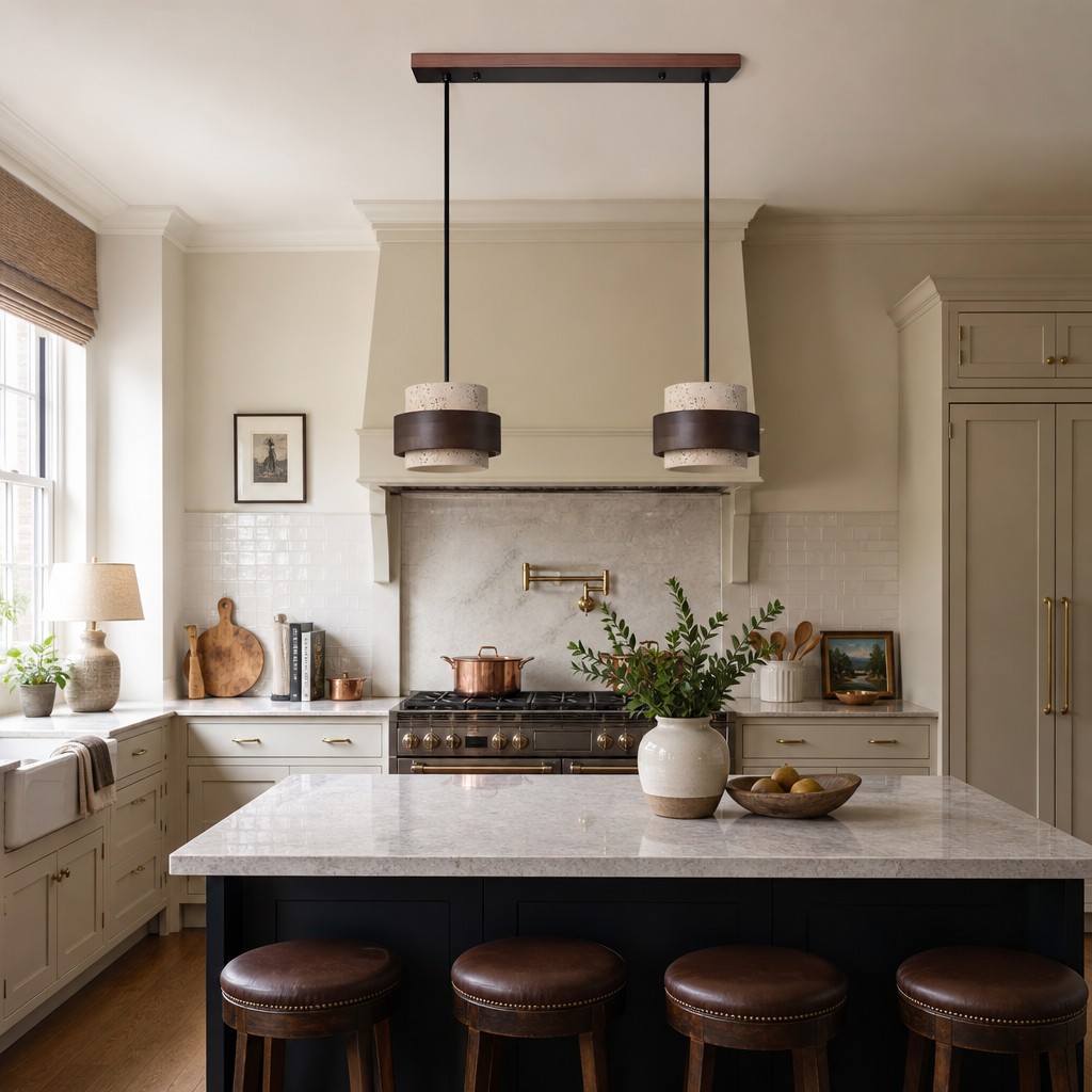 Pendant light in living space