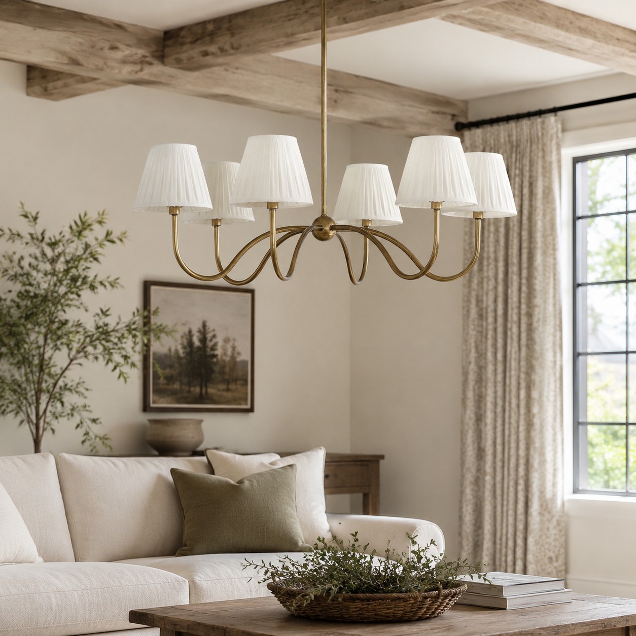 Luvora chandelier in a living room scene