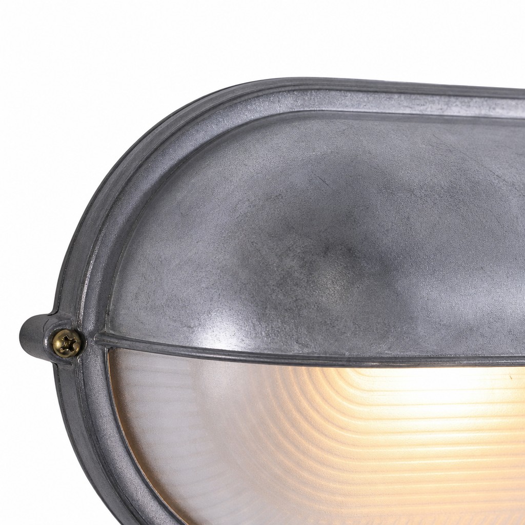 Close-up of Docka metal housing and glass shade