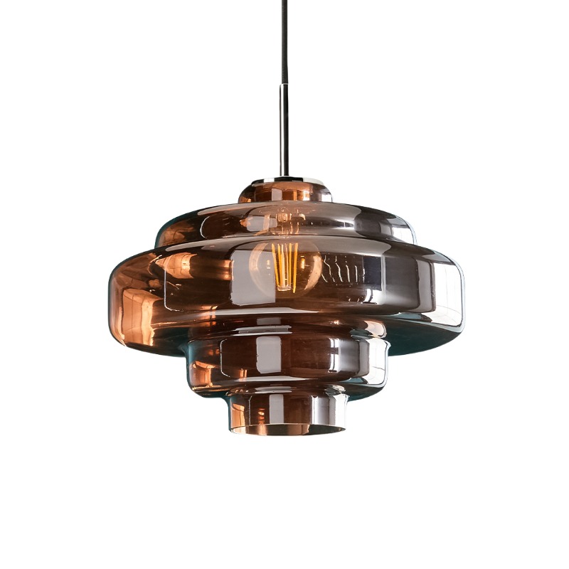 Koloro brown glass pendant finish option