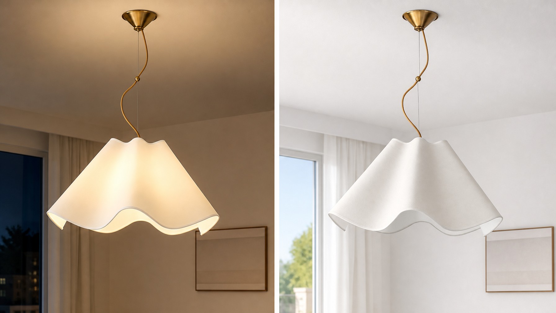 Oslan pendant light effect on and off