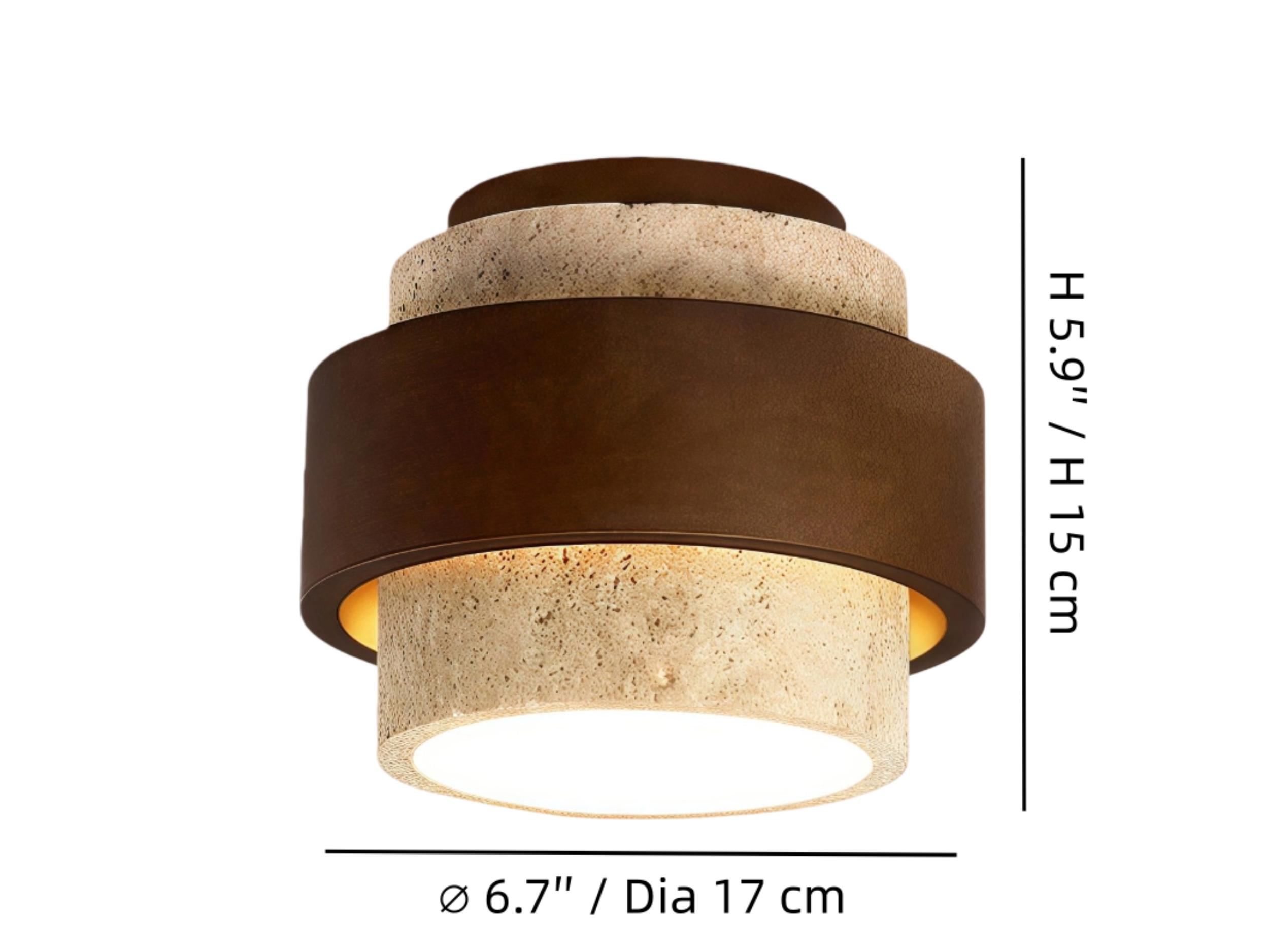 MokuStone plafondlamp afmetingen diagram
