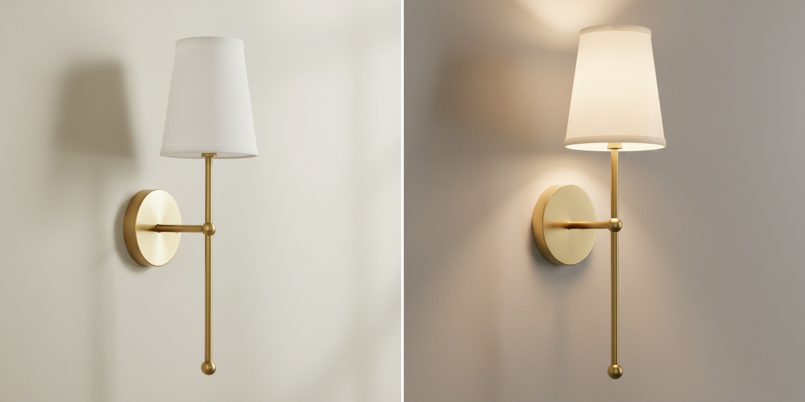Meshara wall lamp light comparison