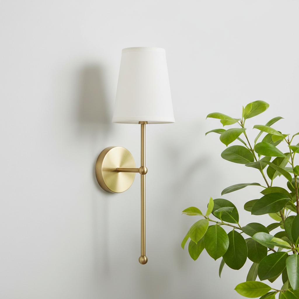 Meshara wall lamp beside a green plant