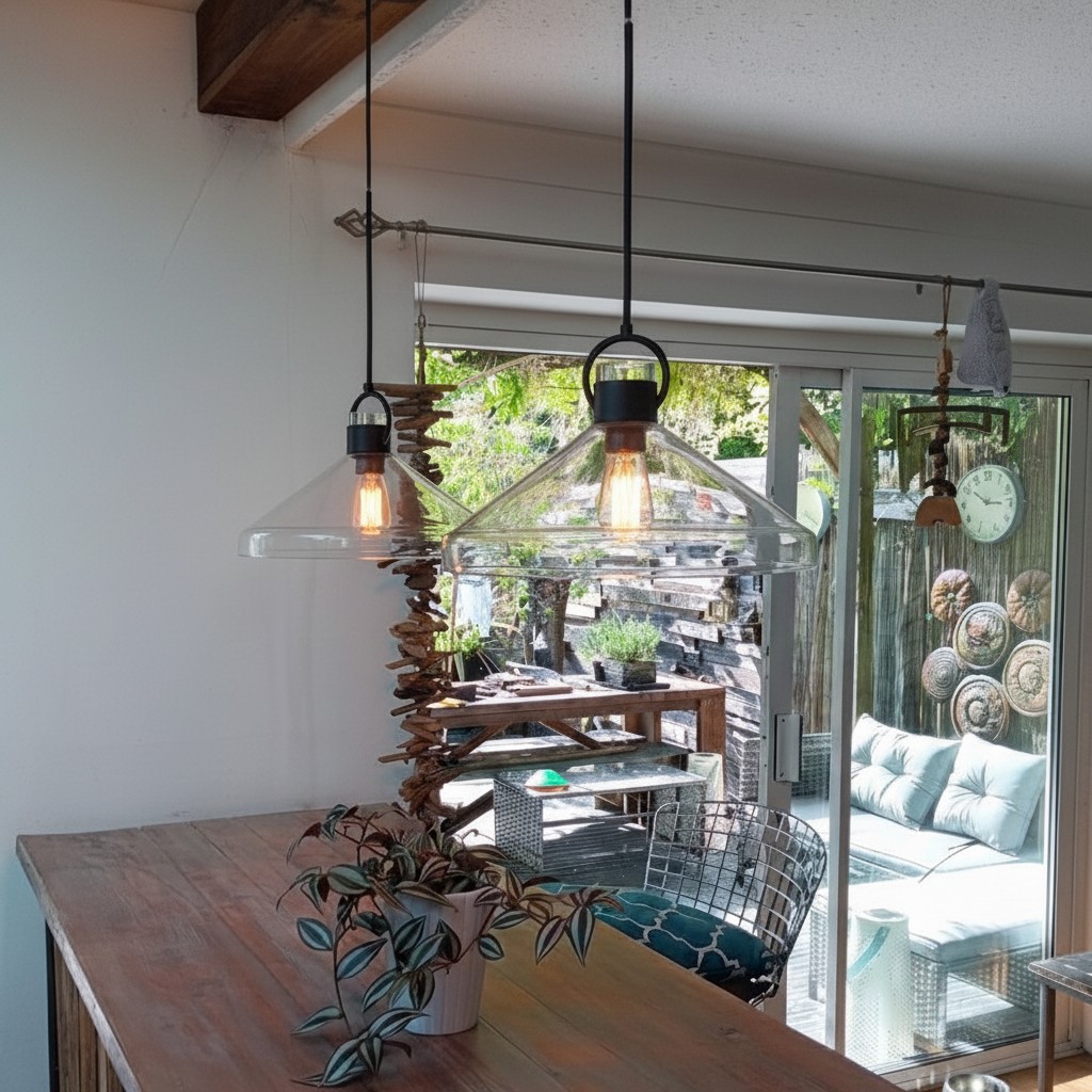 Customer photo of Orvessa pendant lights over a table