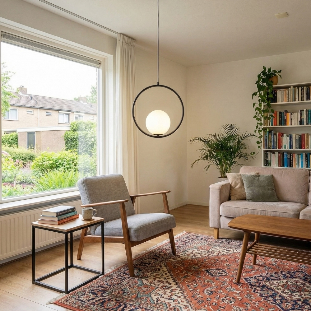 Lunectra pendant light in a living room