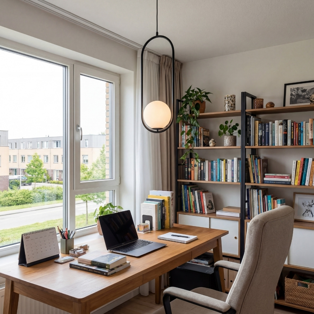 Lunectra pendant light in a home office