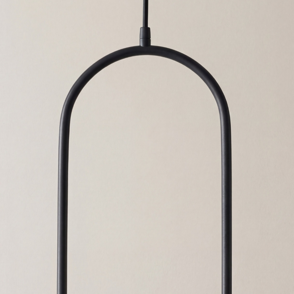 Oval Lunectra pendant light frame detail