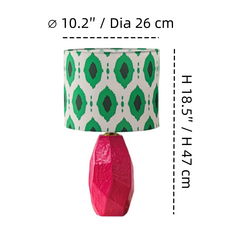 Arivane table lamp size diagram