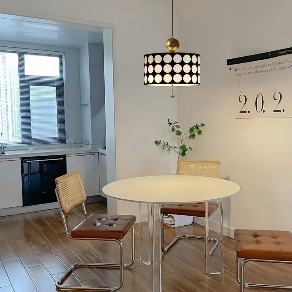 Customer photo of Dotrelia pendant lamp above a table