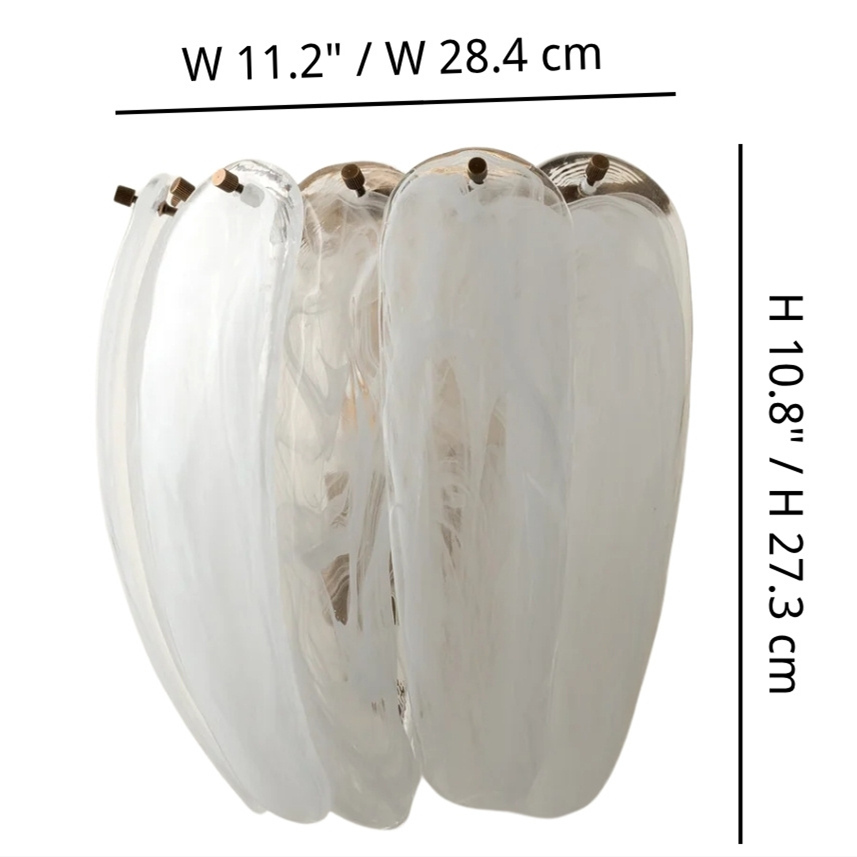 Velora wall lamp size diagram