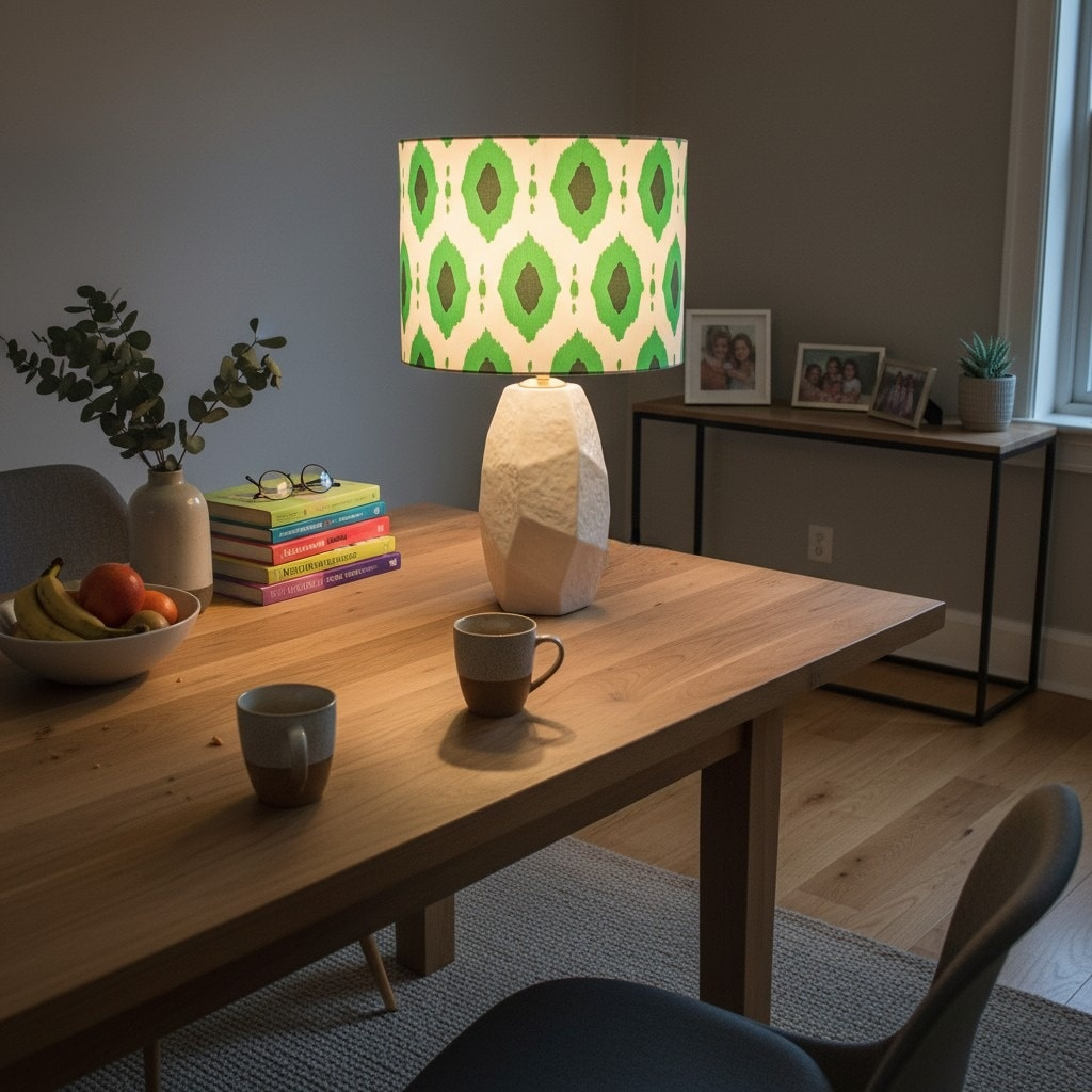 Customer styling photo of the Arivane lamp on a dining table