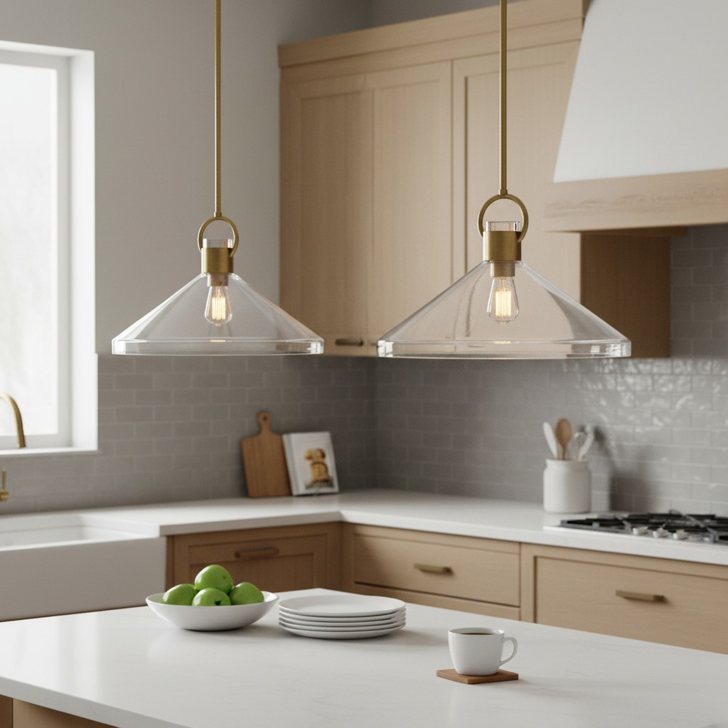 Orvessa Cone Pendant Light in a kitchen
