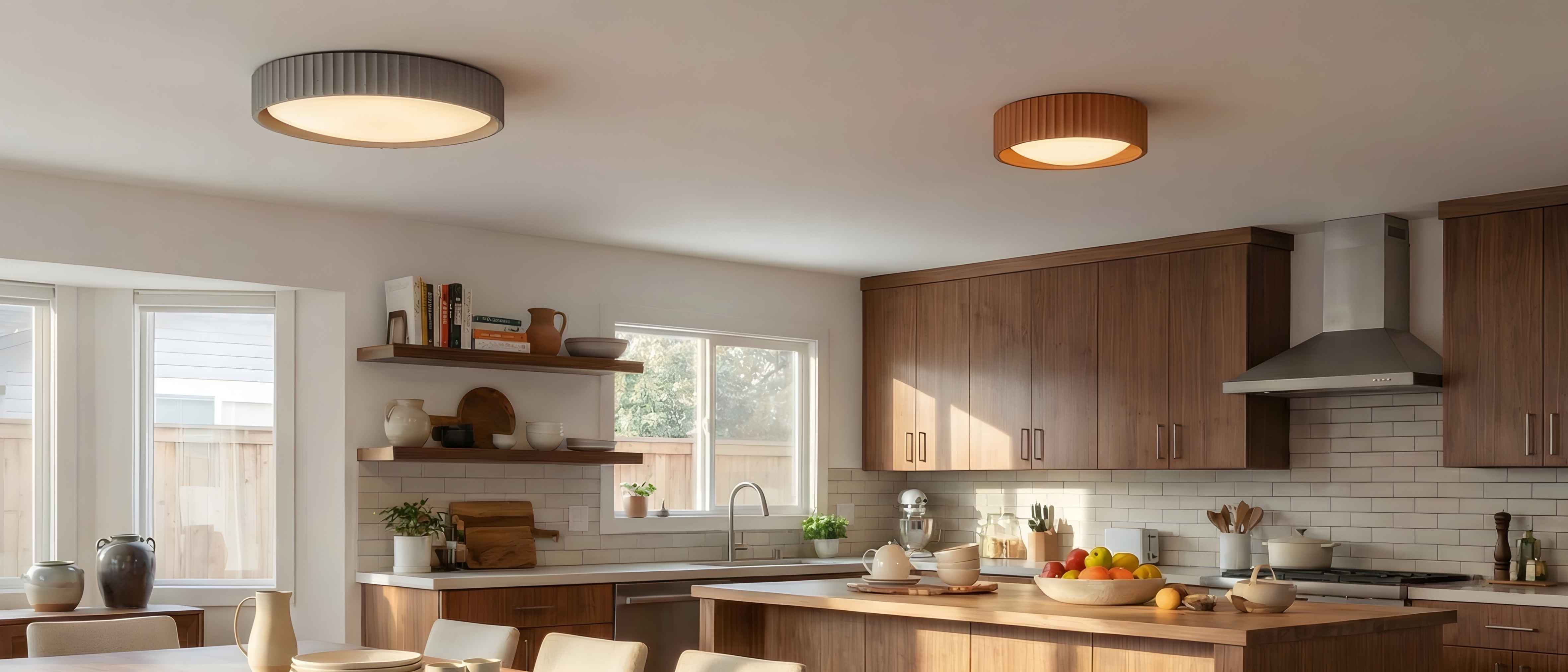 Acrion series ceiling lights in a kitchen interior