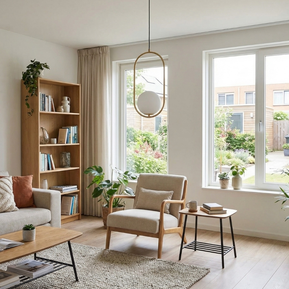 Customer room scene with Lunectra pendant light