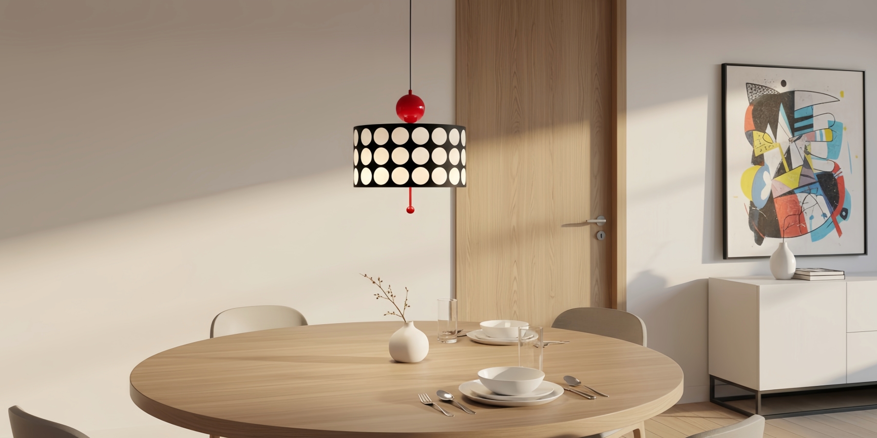 Dotrelia pendant lamp over a dining table
