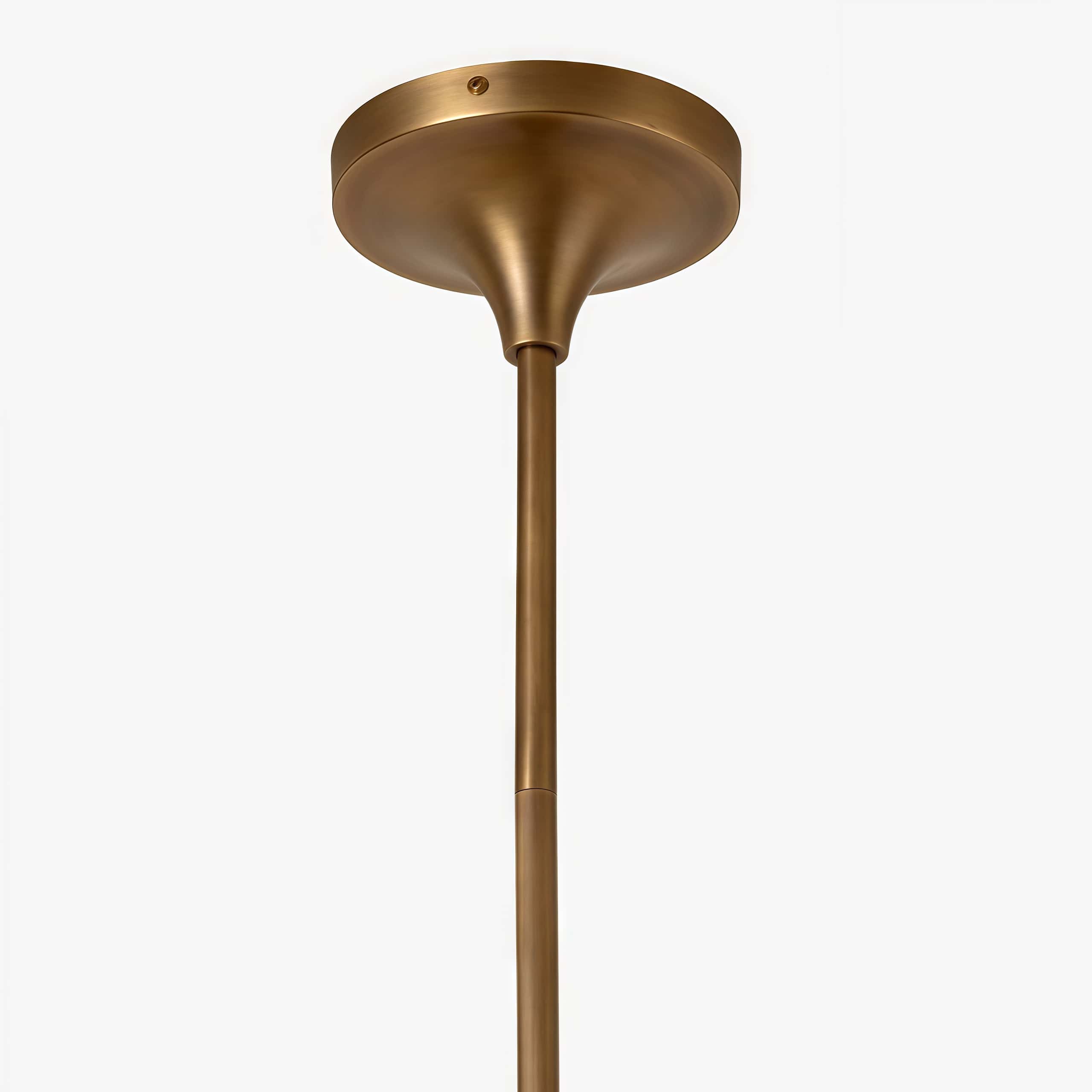 Close look at the Loomis brass canopy and stem
