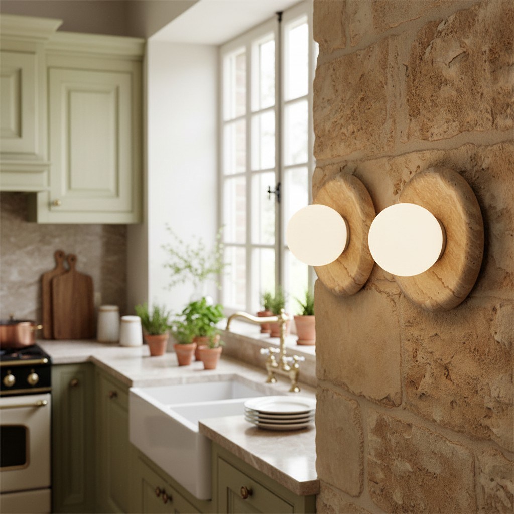 Oria wall sconce in a kitchen space