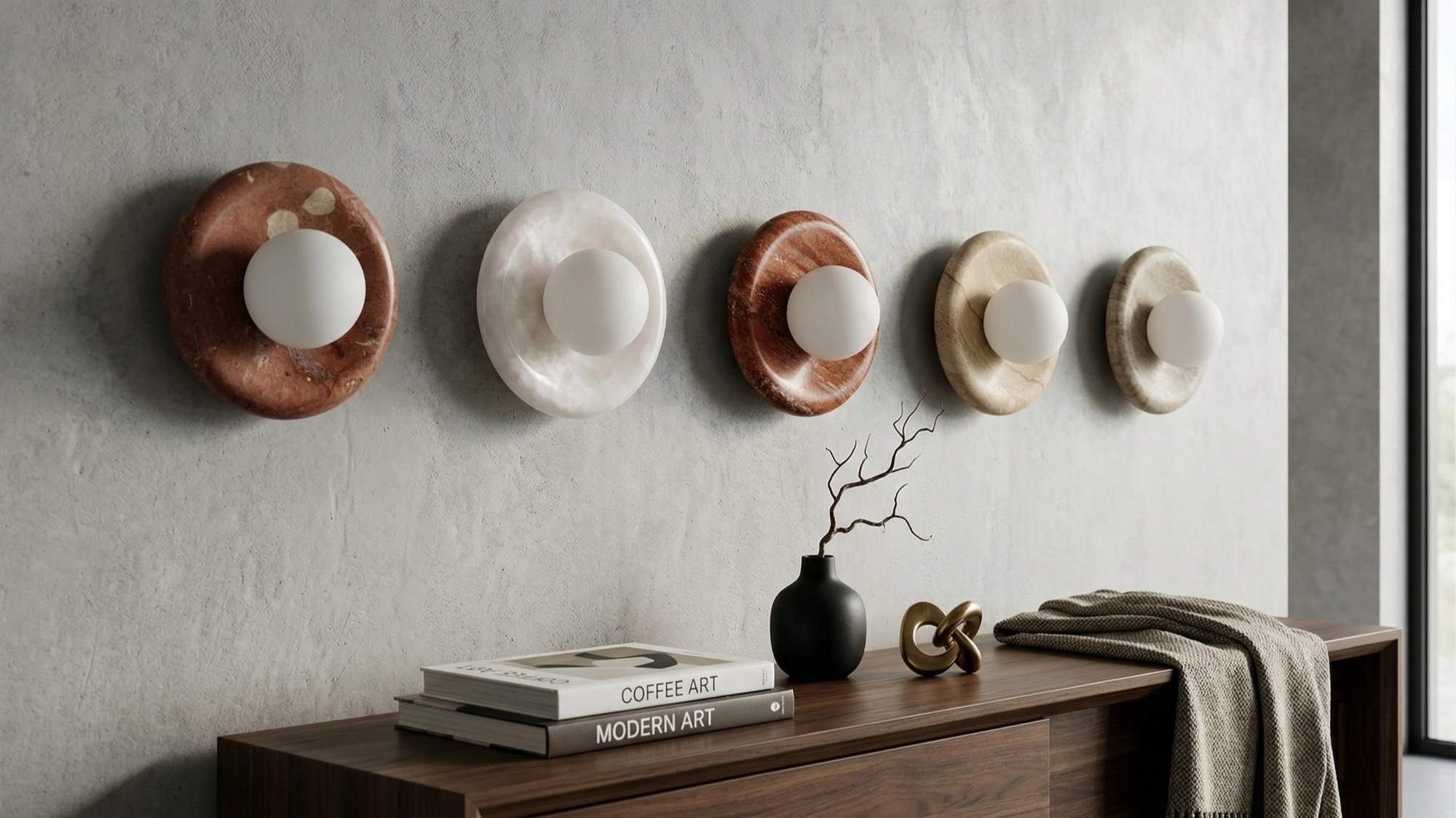 Oria wall sconce finish options