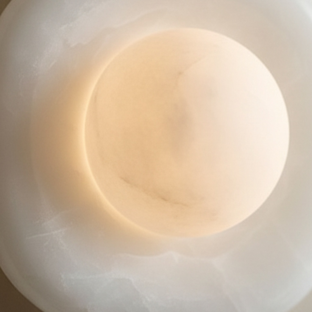 Close-up of the glowing Oria shade
