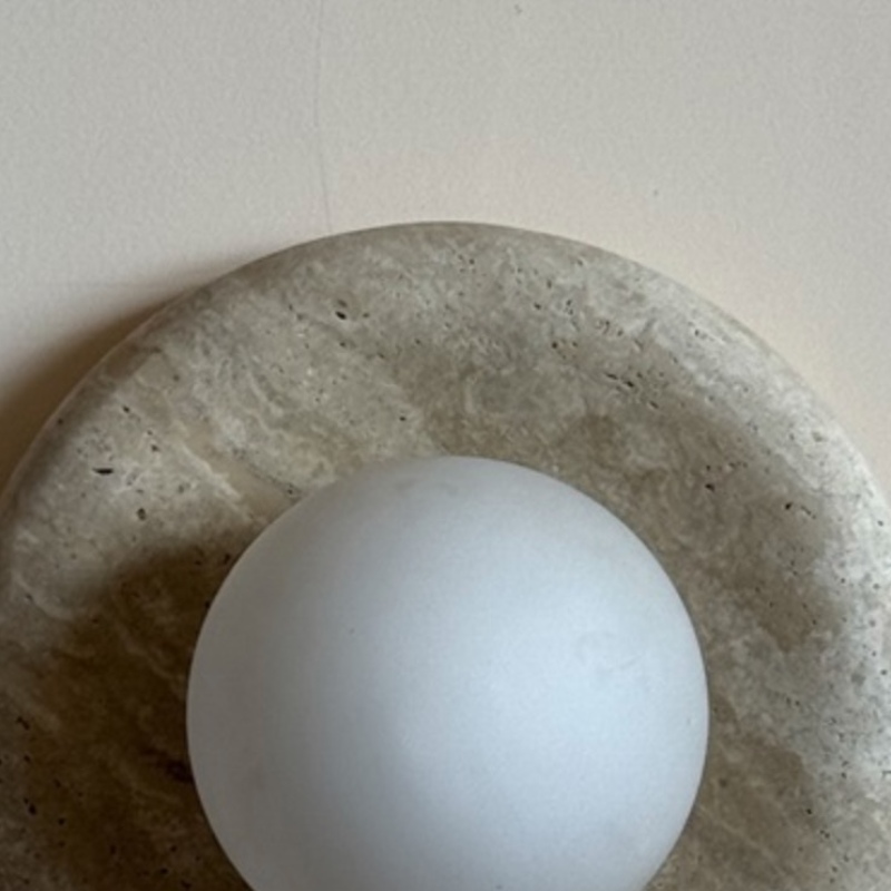 Close-up of Oria grey stone finish