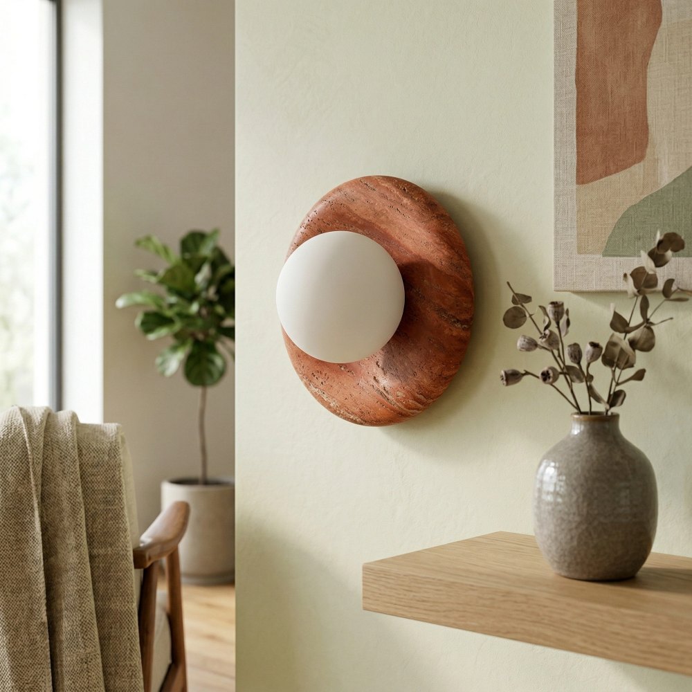 Oria wall sconce in a room setting