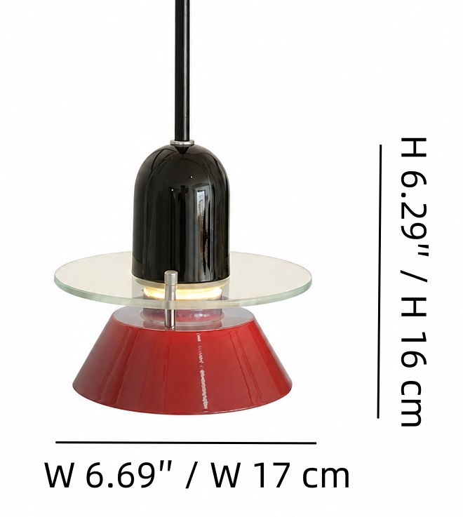 Moxellan pendant light size diagram