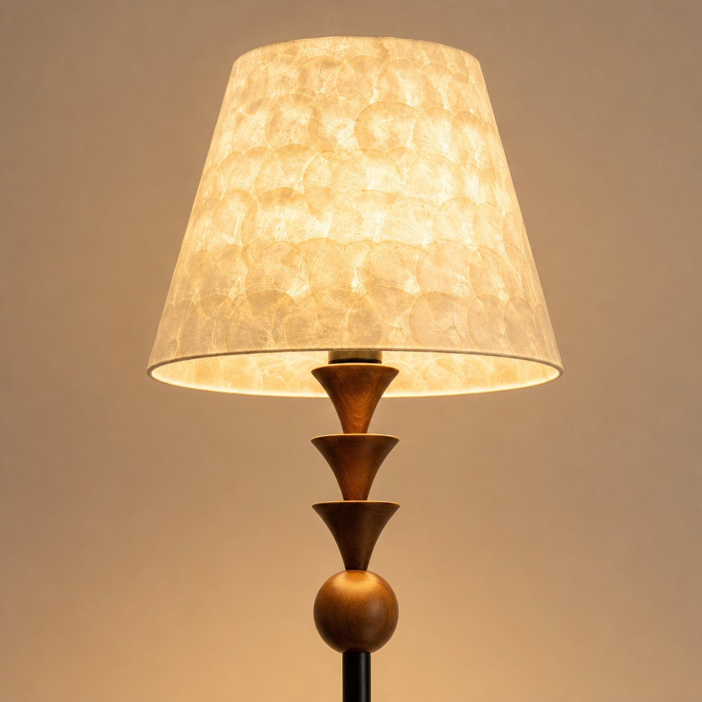 Micahell lamp shade and warm glow detail
