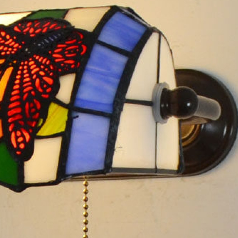 Stained glass shade detail