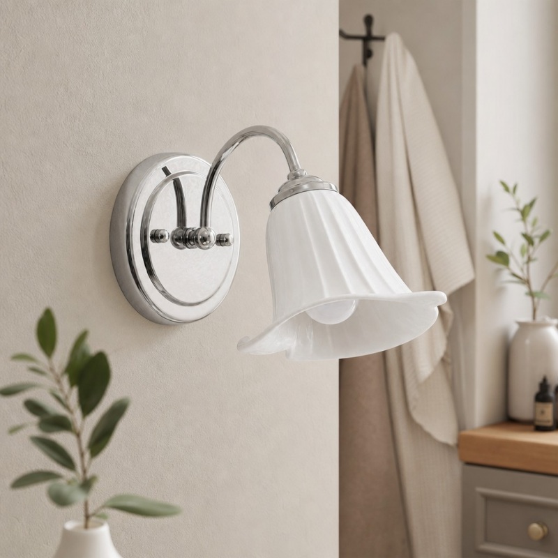 Close scene of the calla lily wall lamp