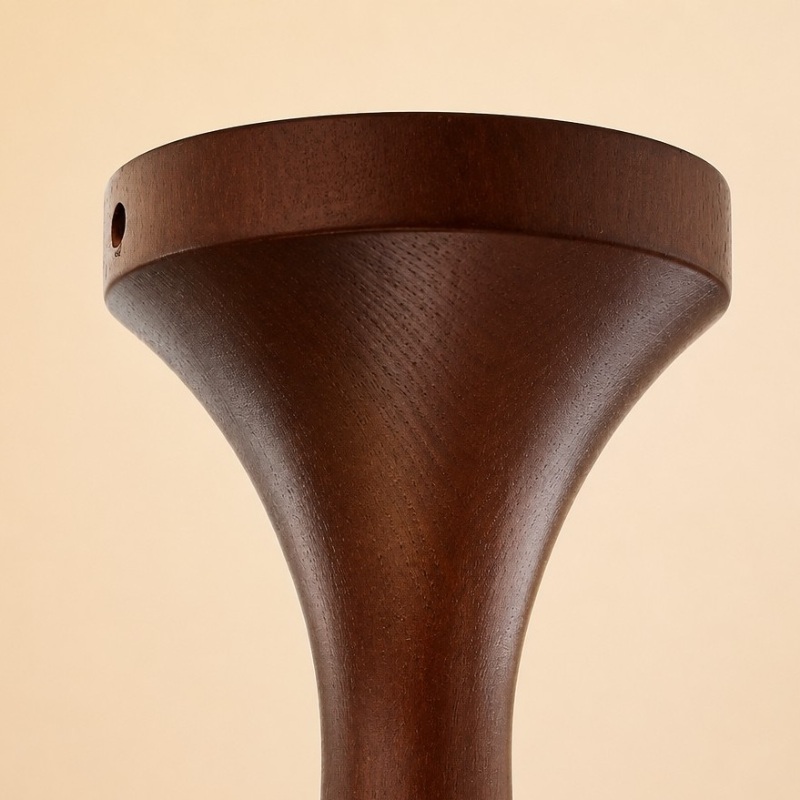 Close detail of the wooden ceiling base