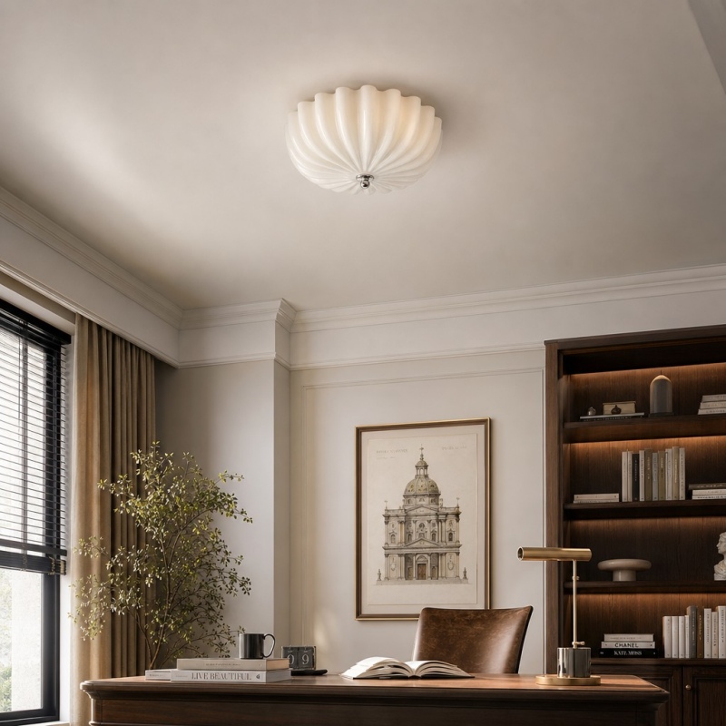 Durnic ceiling light above a study room