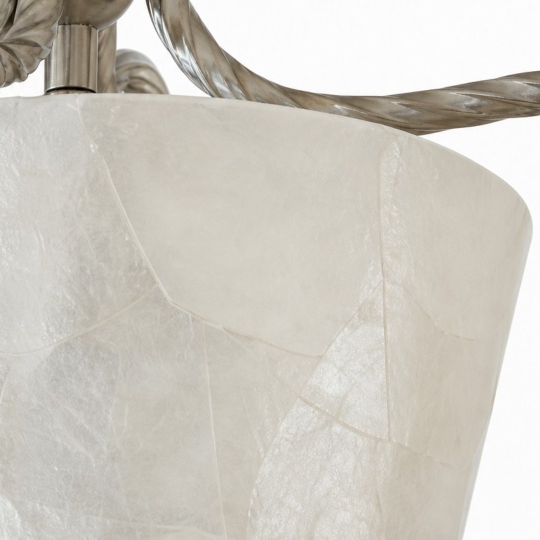 Close detail of the capiz shell surface