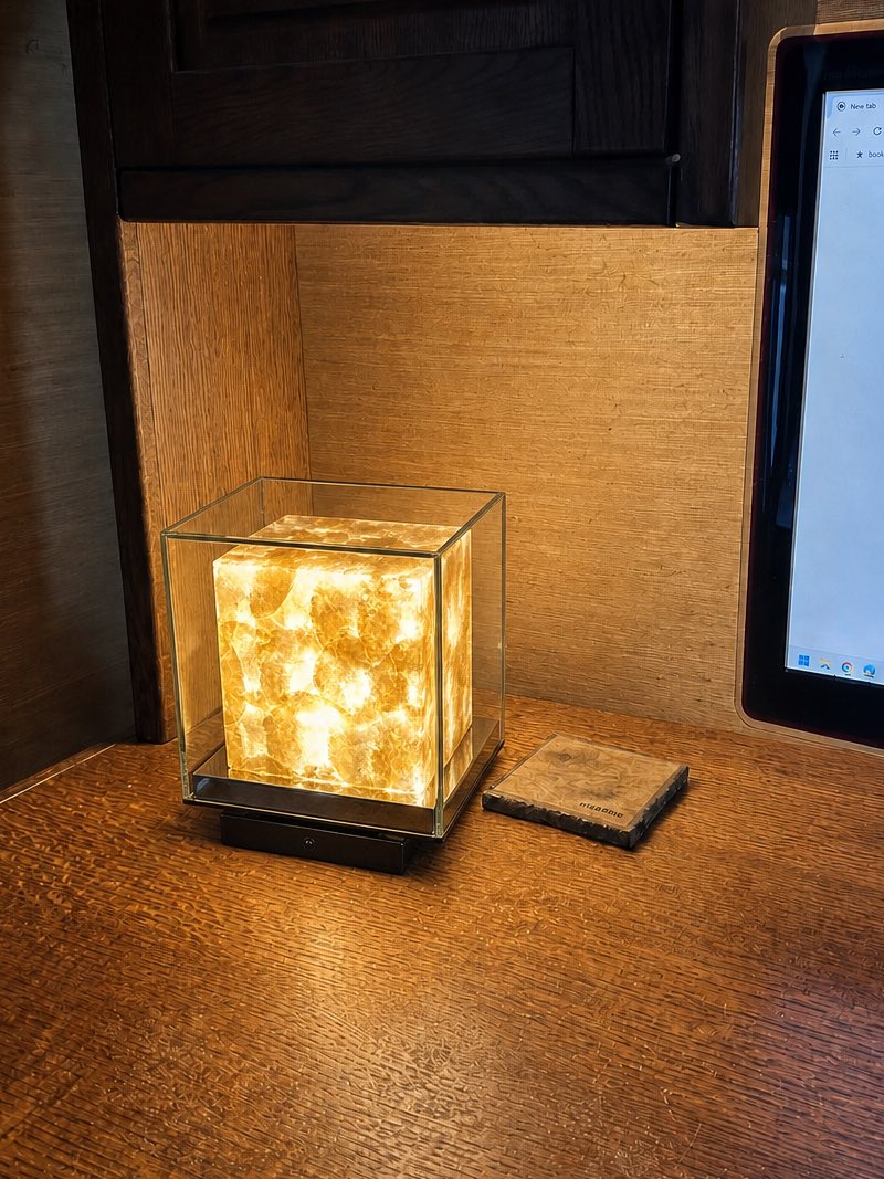 Beamira shell mica lamp beside home decor